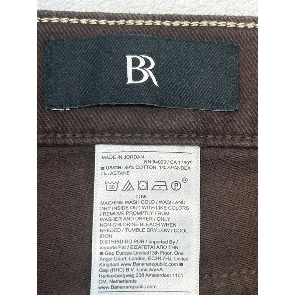 Banana Republic Pants Mens 35x32 Brown Slim Fit Stretch Twill 5-Pocket Casual